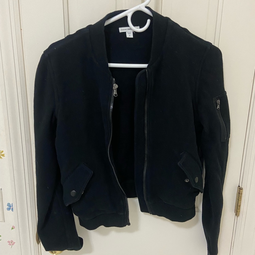 James Perse Knit Moto Jacket